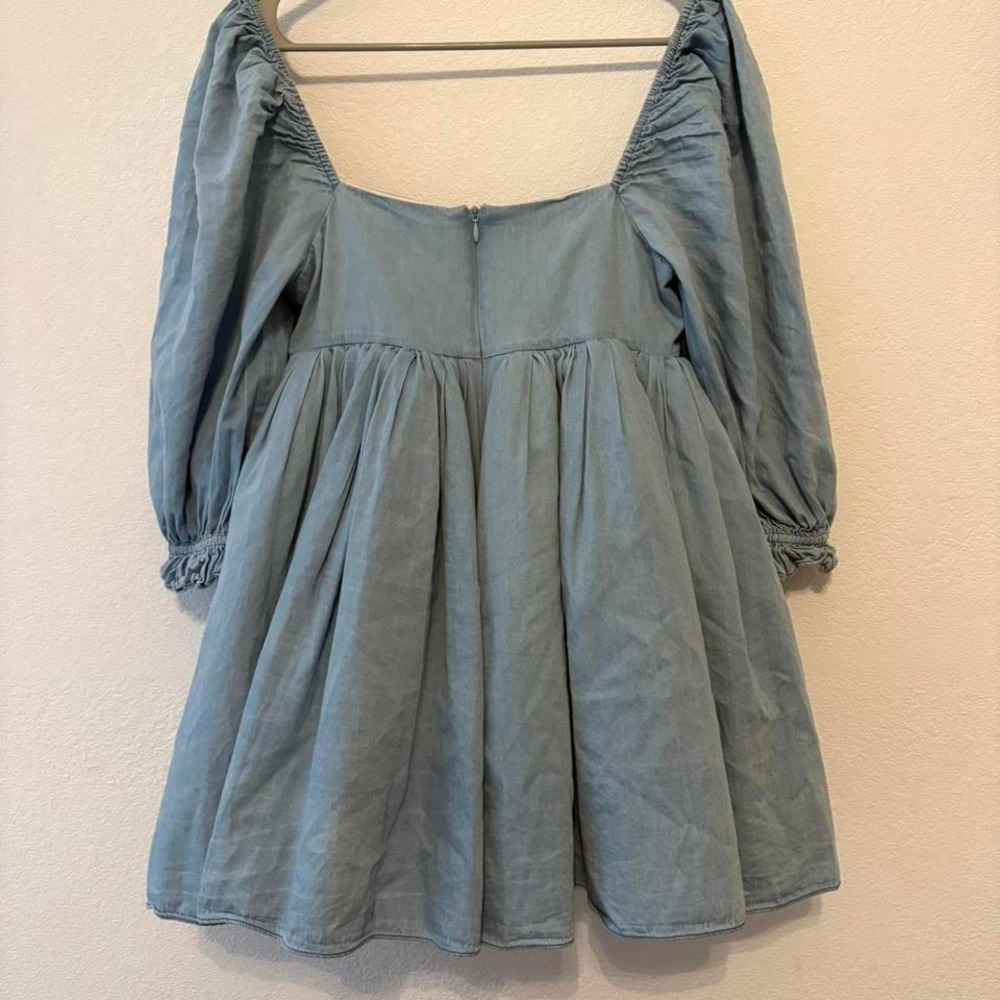 Coquette princess SELKIE blue mini puff dress size S - Picture 8 of 8